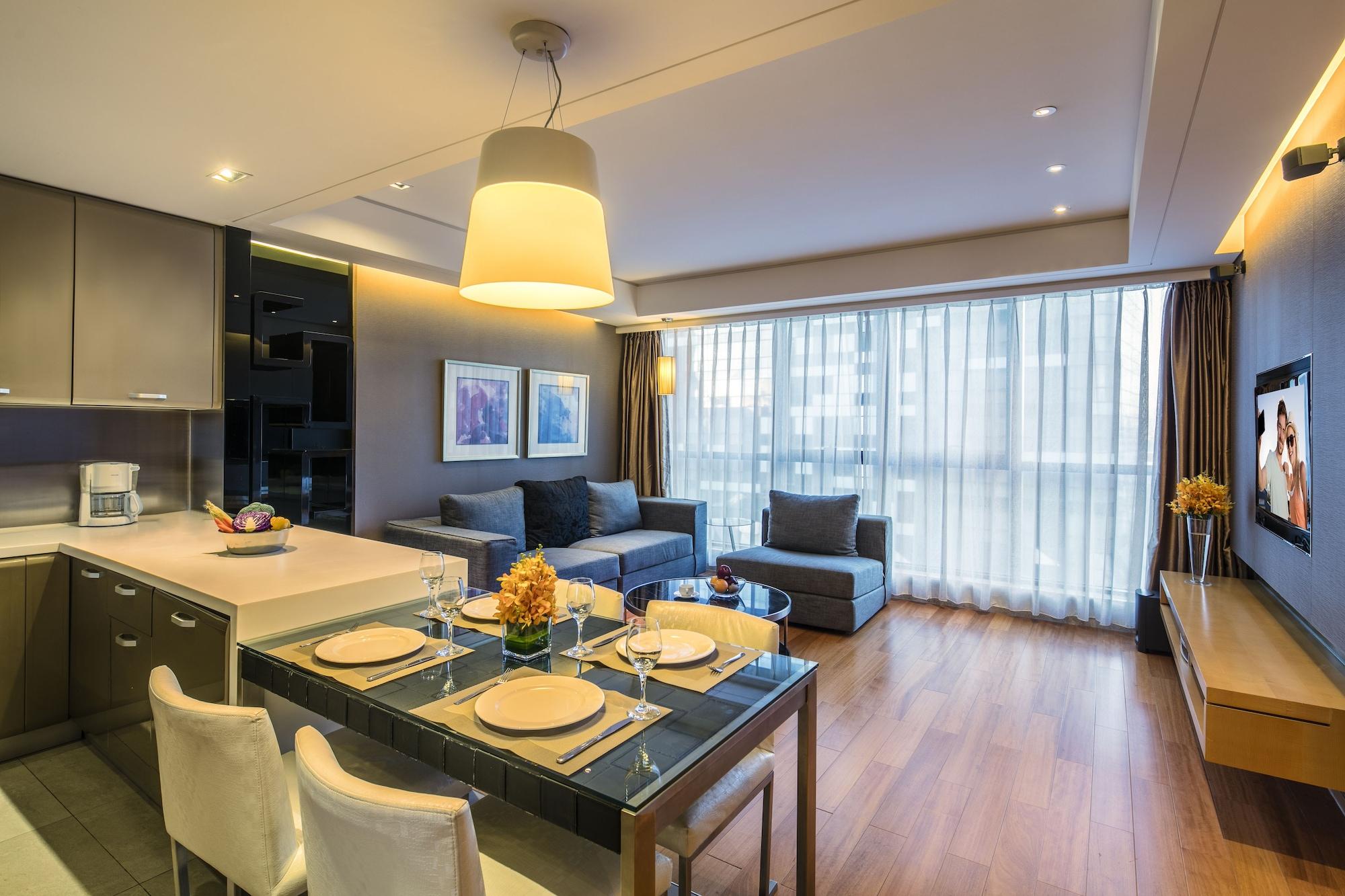 Ascott Raffles City Beijing Apartment Bagian luar foto